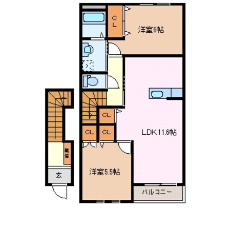 南が丘駅 徒歩19分 2階の物件間取画像